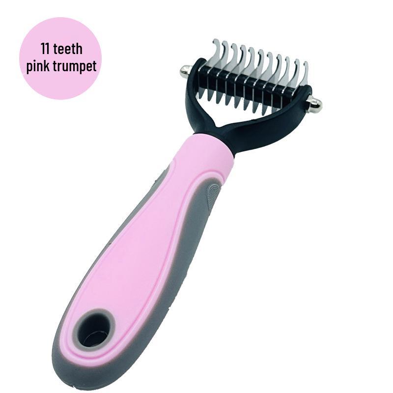 Stainless Steel Double-Sided Detangling Pet Comb for Cats & Dogs