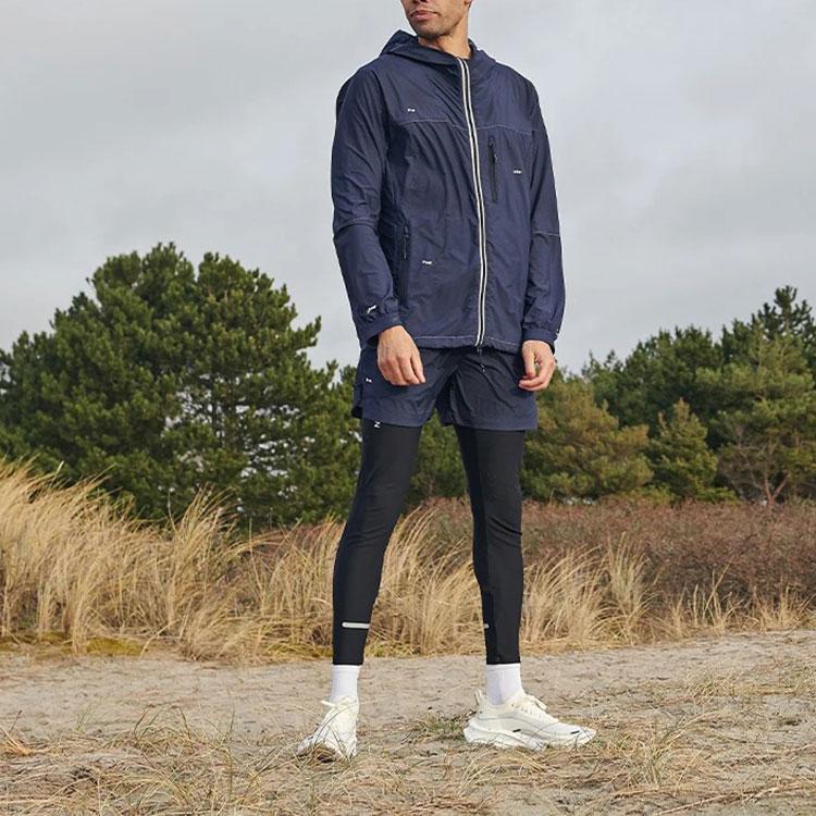 Li-Ning Running Series Contrast Stitch Reflective Sports Jacket Men Jacket Sorrel-Blue AFDSC79-1