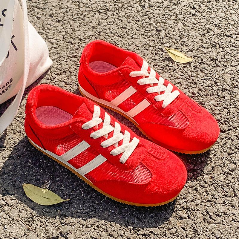 Lightweight and breathable mesh Forrest Gump shoes soft-soled sports board shoes women's summer 2025 new retro thin German training shoes