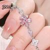 Non-fading Bracelet Women Shiny Rhinestones Inlaid Flower Comfortable Wear Shape