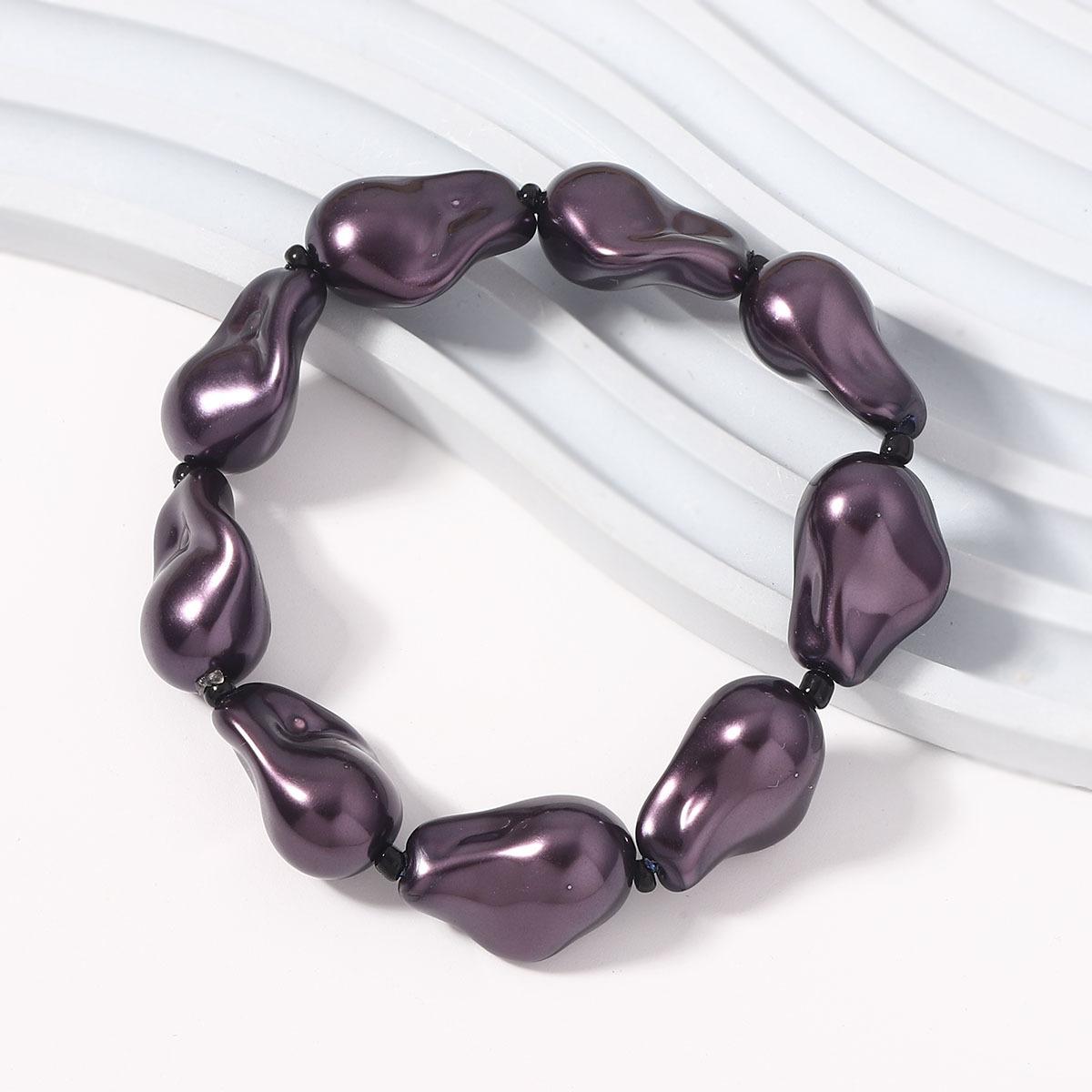 

New trendy street auction personalized irregular water drop necklace bracelet set niche