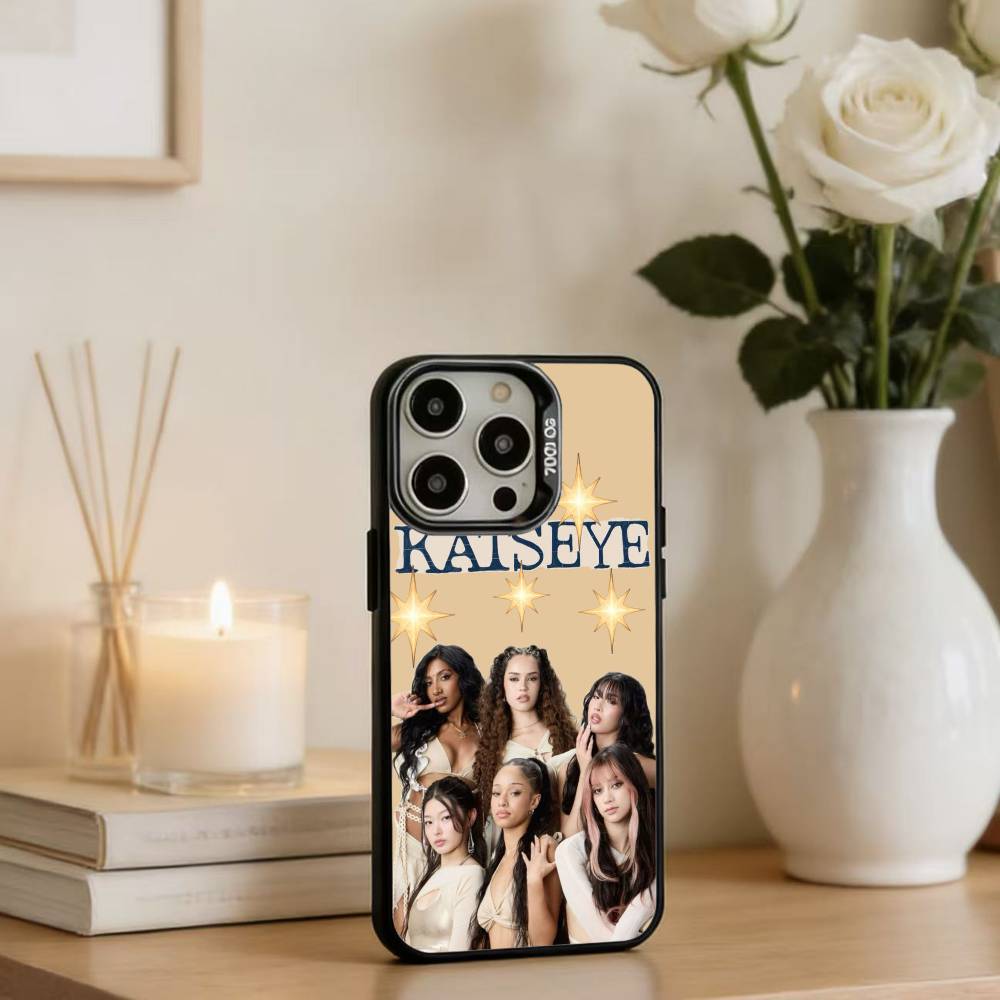 Hot Group Music K-KATSEYE Phone Case For iPhone17, 16,15,14,13,12 Pro Max Black Candy Matte Shockproof Cover iPhone17promax