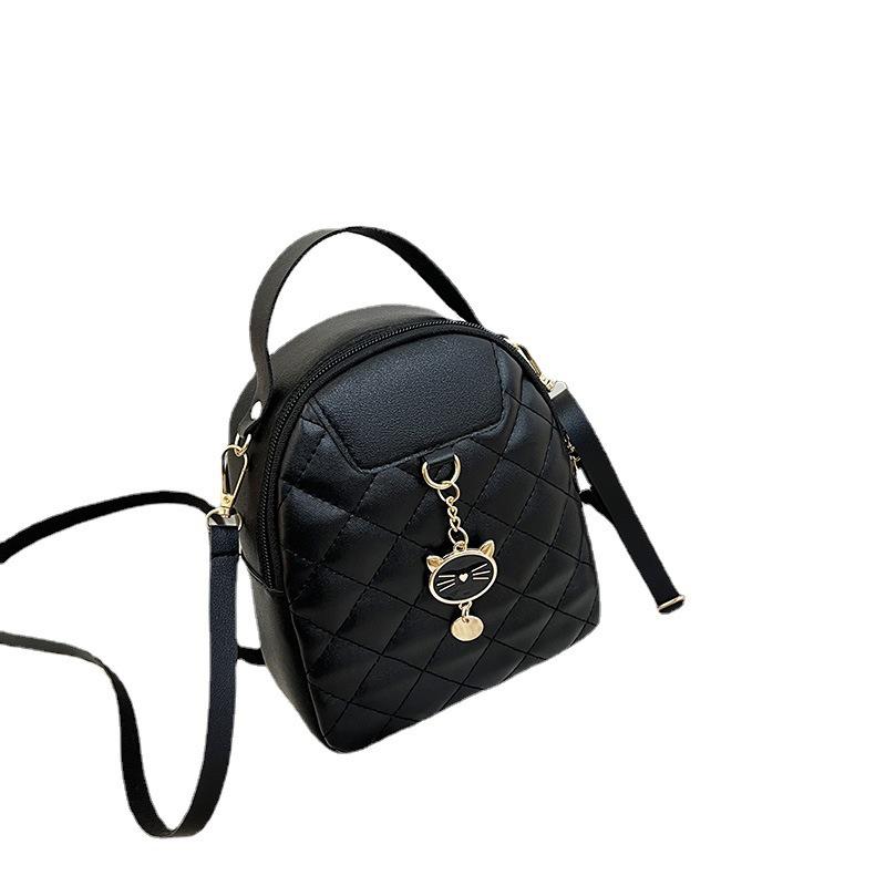 2023 Women's Diamond Pattern Fashion Backpack: Stylish & Versatile for School or Outdoor Adventures