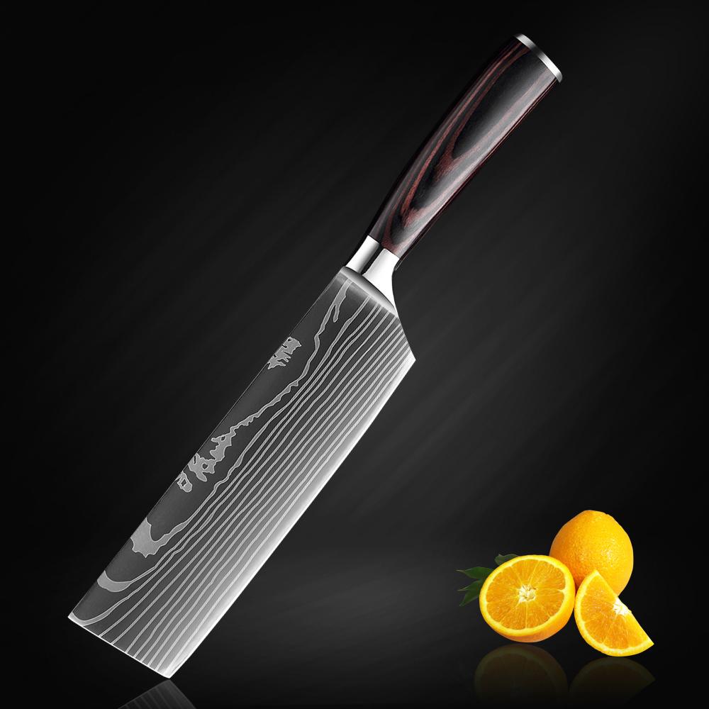 5Psc Stainless Steel Chef Knives Set Kitchen Knife Set Butcher Boning Knife Vegetable Knives Cutter