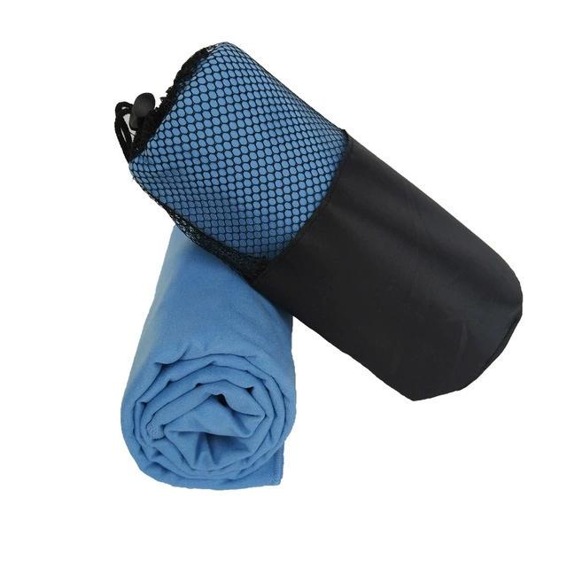 Microfiber Portable Beach Towel Dry Fit Quick Drying Gym Towel with Mesh Bag for Sports