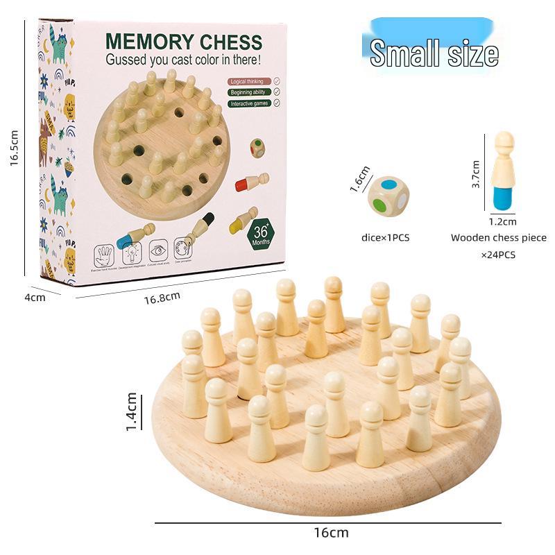 Children's Wooden Memory Chess: Educational Puzzle for Focus, Parent-Child Interaction, and Early Learning