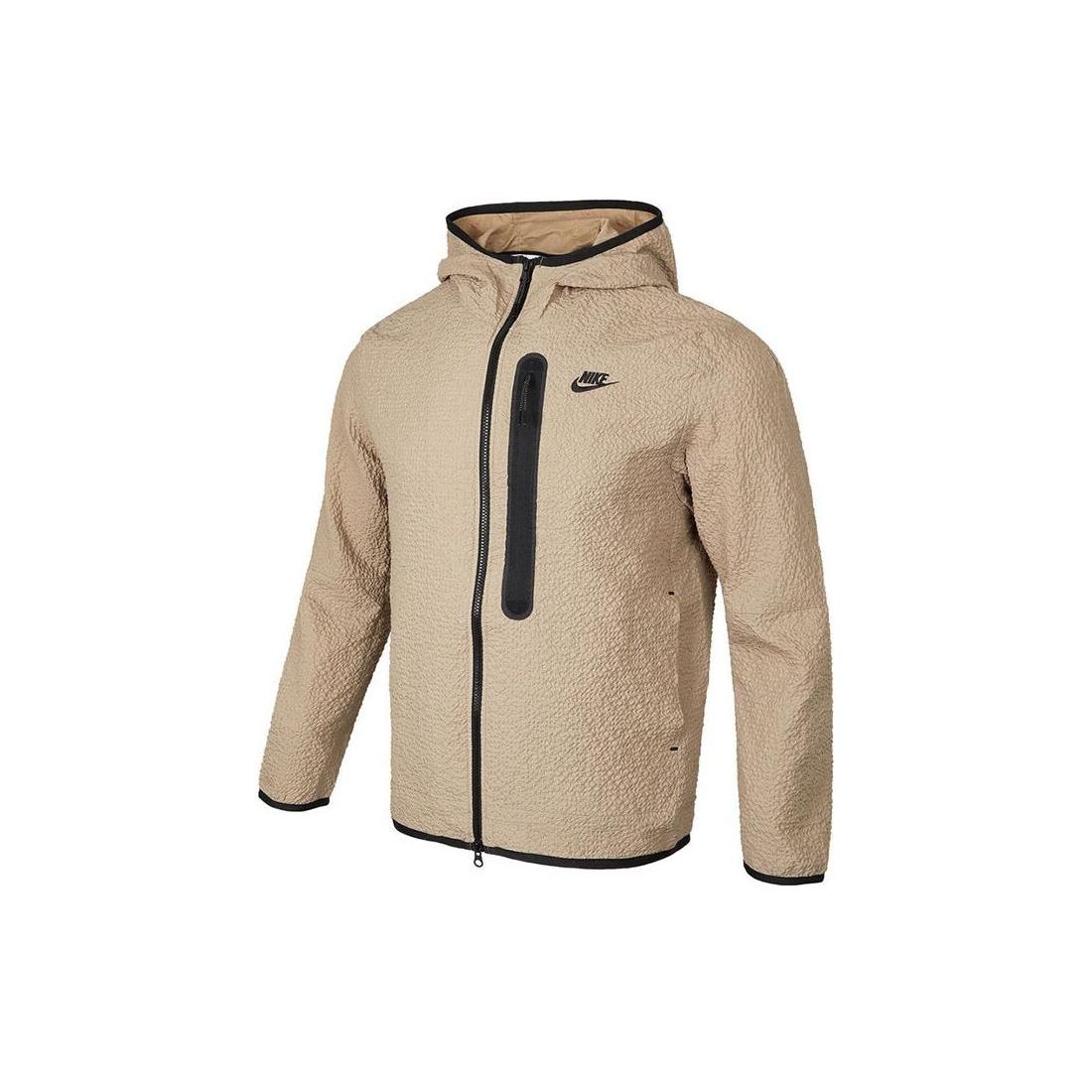 Nike Sportswear Tech Essentials Lined Woven Full-Zip Hooded Jacket Men s Tan DQ4323-247 XXXL