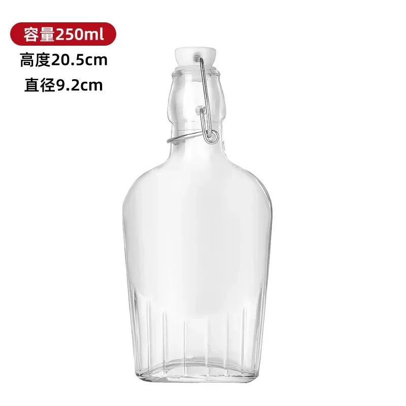 Kitchen Dining Bar Drinkware The Wine Bottle Water Bottles Seal Up Glass Bottles Glass Water Bottles Set (Empty Bottle)