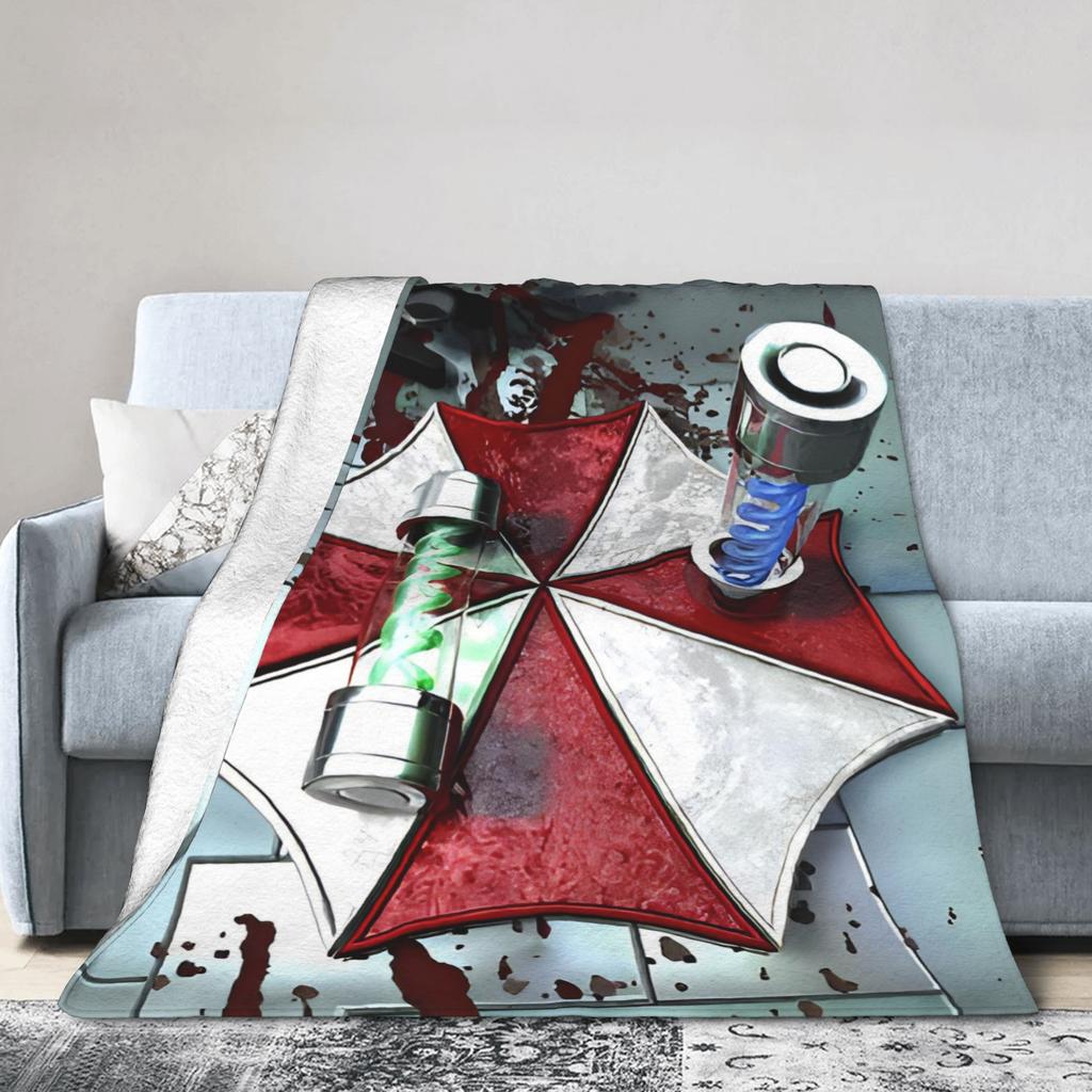 Resident Umbrella Corps Eviled Blanket Cover Fleece The Sinister Business Ultra-Soft Throw Blanket for Airplane Travel Bed Rug