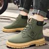 Fashion 2025New Mens Boots Fashion Casual Leather Boot Trendy Motorcycle Boot Lace Up Platform Boots High Top Boots for Men Large Size48