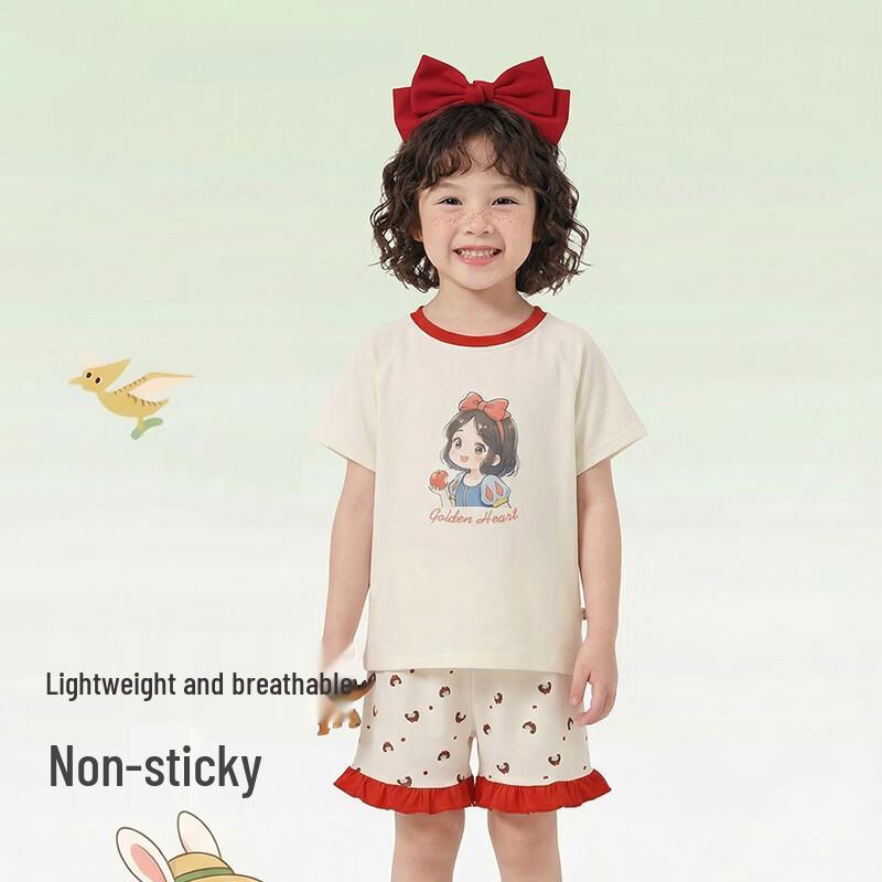 ZISEHY Girls Thin Cotton Short Pajama Set 140