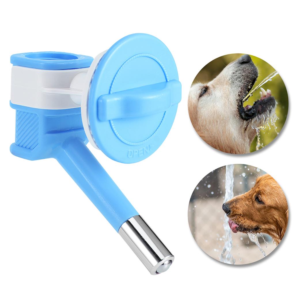 ABS Hunde Futterspender Hängend Auslaufsichere Düse Trinkwasserkopf Haustierbedarf Zubehör(blau )