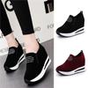 Dame Mode Afslappet Velour Slip-On Tyk Platform Sportssko Kilehæle Sko
