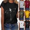 Tops Dragonfly Printed Original Collar Casual Base Shirt Shortsleeved Womens Tshirt Oversized T Shirt Clothes Tees