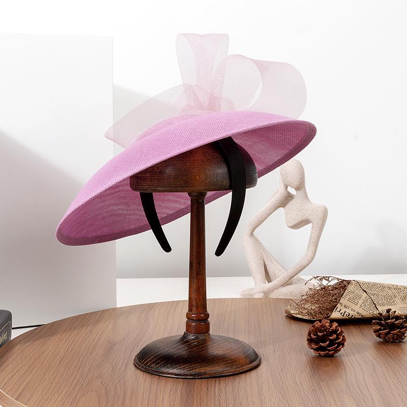 2026 Spring/Summer Wide Brim Retro Bowknot Hat for Women: French Socialite Style