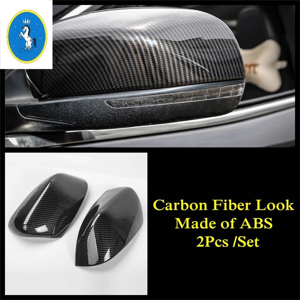 Auto Door Handle Bowl / Rearview Mirror Rubbing Protection Strip Cap Decor Cover Trim Accessories For Jeep Compass 2017 - 2024