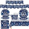 Blue Gold 1st Birthday Party Disposable Tableware Set