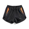 Pantaloni scurți sport pentru bărbați cu uscare rapidă, foarte elastici, cu strat interior
