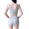 Adjustable underwear soft steel ring gathering upper support bra seaweed thousand-dimensional six-breasted bra anti-sagging spring shaping