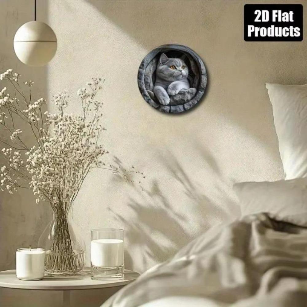 Flat Retro Metal Wall Art for Home Bar Kitchen Cafe Office Decor Gift