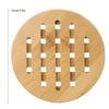 4Pcs Bamboo Table Mat Anti-Scald Non-Slip Bowl Cup Heat Insulation Pad for Home Kitchen Use(  Shape )