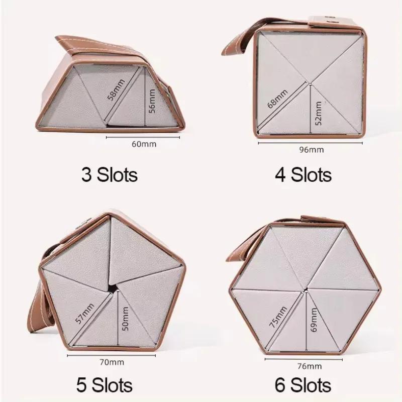 PU Mehrfachschlitz Sonnenbrillen Organizer Faltbare Aufbewahrungsbox für Brillen Schmuck Brillen Aufbewahrungsetui Tragbares Reisebrillenetui