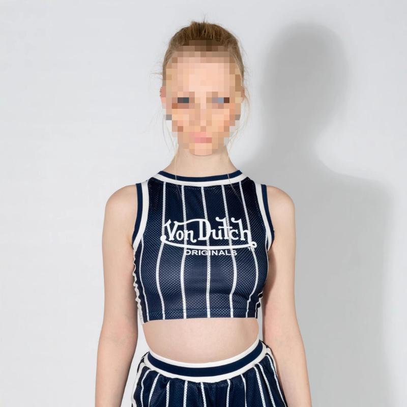 

Европейский и американский летний сексуальный кроп-топ без рукавов, короткий спортивный облегающий жилет L синий