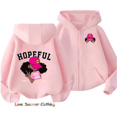 Y2k Mädchen Hoodie mit Reißverschluss Schwarzes Mädchen Hip Hop Mädchen Herbst Kapuzenjacke mit Reißverschluss Herbst Schatten Pullover Lässiger Hoodie Größe 100-160