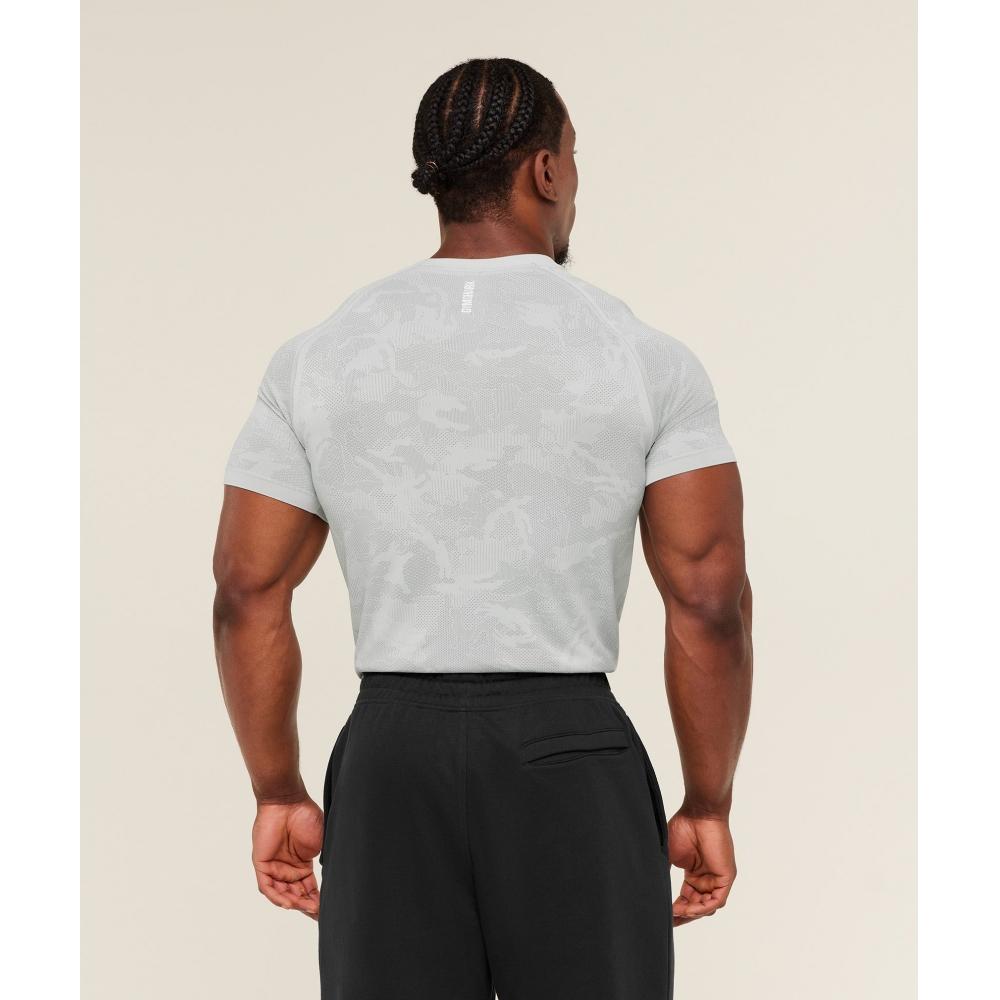 Gymshark Geo Seamless T shirT lighT Grey Smokey Grey A5a2d Gb8v