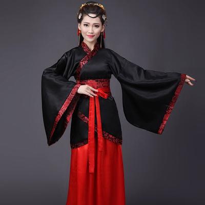 Langarm Hanfu Langes Kleid Patchwork Antiker Stil Chinesische Traditionelle Kostüme Performance Rock Cheongsam Chinesischer Tang Anzug