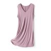 Women's Plus Size Sleeveless Long Solid Color Dress for Spring and Summer - Perfect for Home and Outer Wear