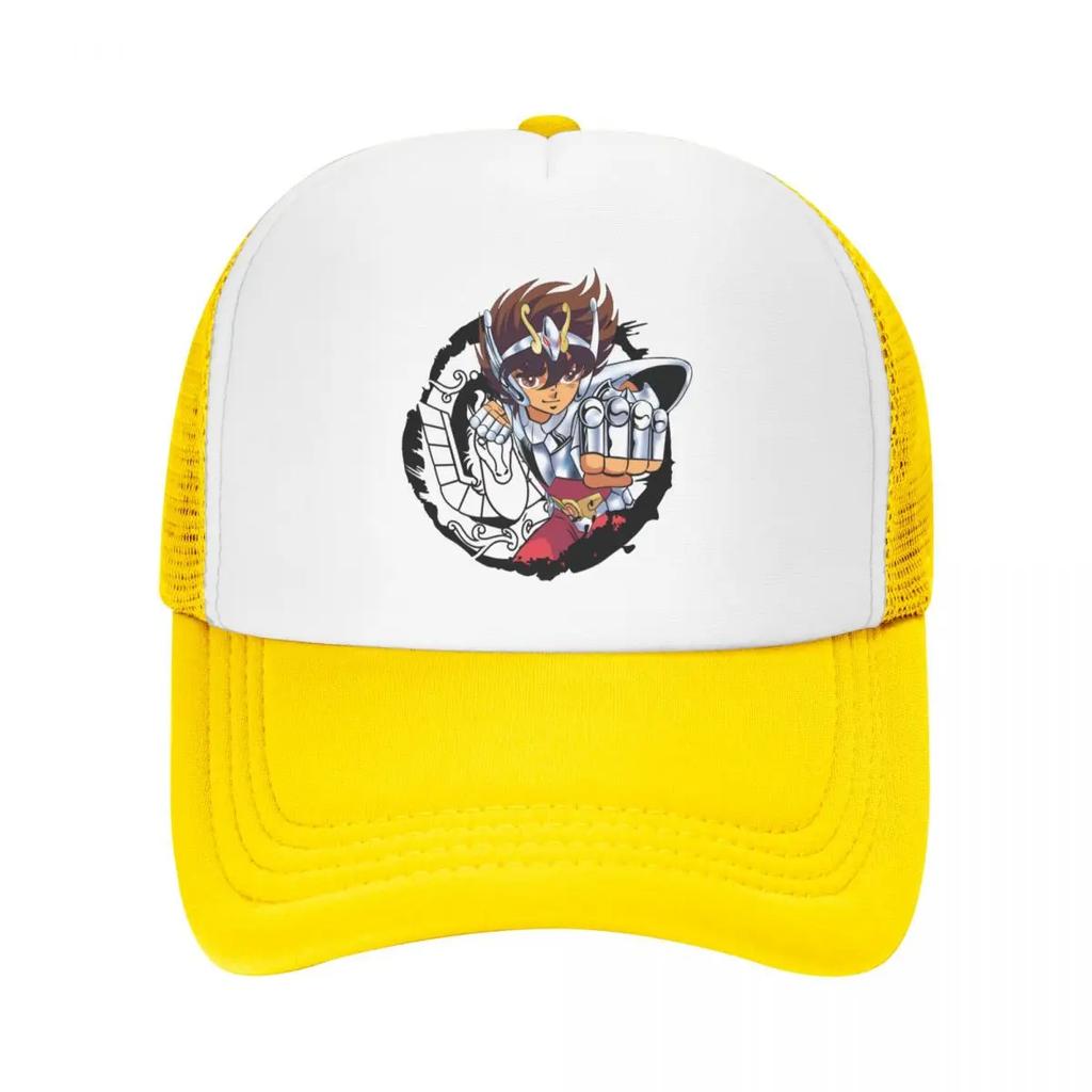 Custom Fashion Saint Seiya Pegasus Baseball Cap Unisex Adjustable Knights Of The Zodiac Trucker Hat Sports Snapback Trucker Cap