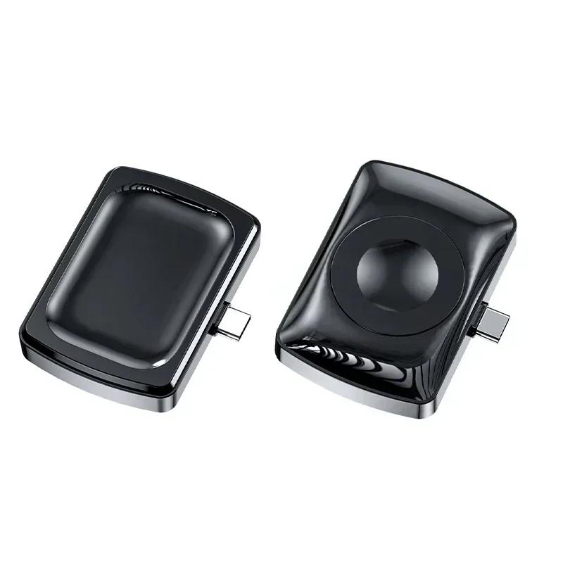 Portable 2 in 1 Magnetic Wireless Charger for Apple Watch 9 8 7 SE 6 5 4 3 IWatch Airpods Pro USB-C Type C Fast Charging Station