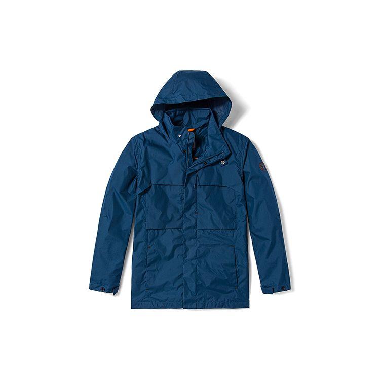Timberland Men s Mid-Length Hooded Waterproof Parka Jacket Navy Blue A62FH-288 S
