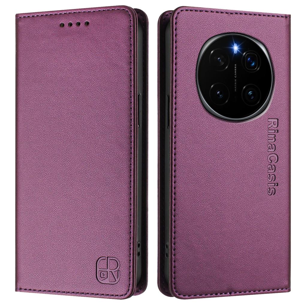 For Honor Magic7 Pro 5G Leather Case RINACASIS RC01 Phone Cover with RFID Blocking Wallet Stand
