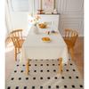Fresh Linen Cotton Tablecloth Ins Style Daisy Floral Table Cloth Tassel Rectangular Cover Dining Decor
