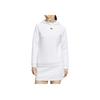 Adidas Solid Color Fitted Long Sleeve Hoodie Women Tops White HY0905