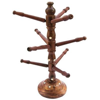 Handgefertigter Armreifhalter aus Holz, Schmuckständer für Frauen, Baumschnitzerei, 33,02 cm