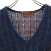 Yves Saint Laurent 90s Old V Neck Knit Vest M Navy Men's Used