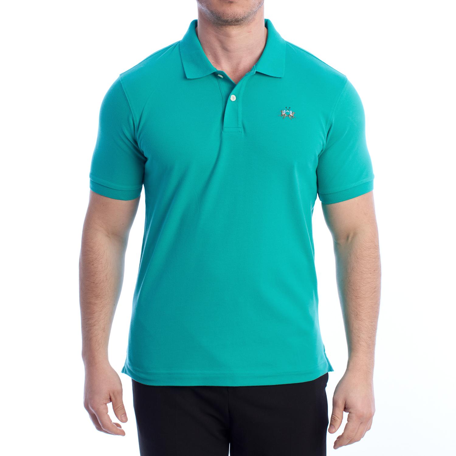 

Мужская рубашка-поло с короткими рукавами Slim Fit YMP002-PK001 3XL зелёный