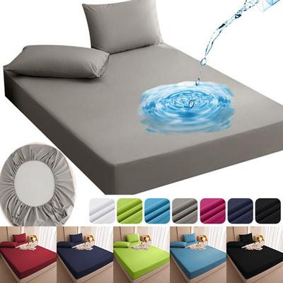 2024 nova cor sólida à prova dwaterproof água conjunto de cama lençol protetor capa colchão colcha folha para casa