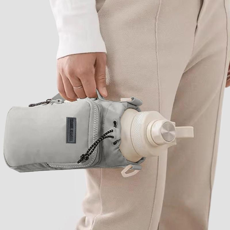 Nylon Cup Holders Portable Drink Holders Office Travel Cup Sleeve Nylon Water Bottle Sleeve Nylon Texture for Cup Bottle