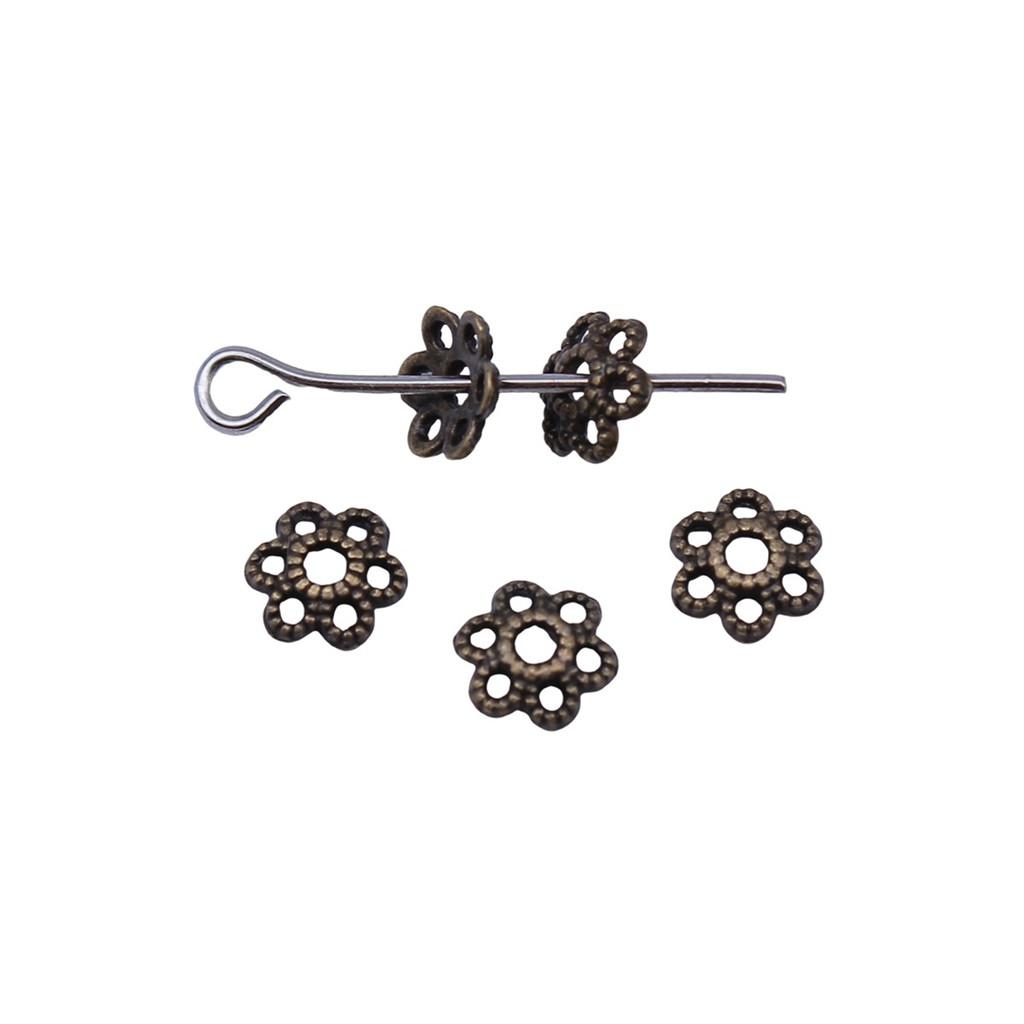 Multi Color Swirl Flower Bead Caps Spacer Beads For Jewelry Making Components