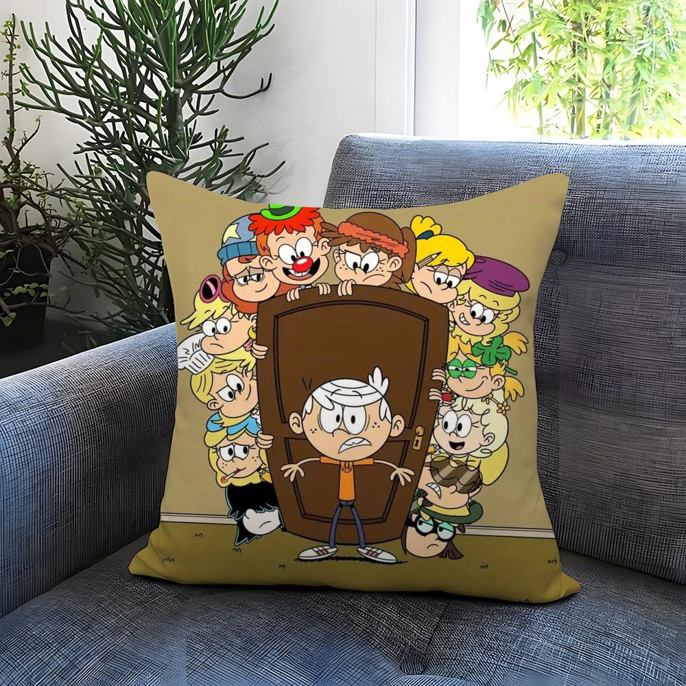 Anime The L-Loud House Cushion Cover Comfortable Reversible Pillow Cover Ideal for Car Sofa Bedroom & Beyond
