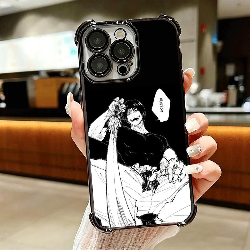 Anime Fushiguro Toji JUJUSU Soft Phone Case For iPhone 15 16 17 Air 14 Pro Max 16E Plus 13 12 Mini Plating Anti-Fall Fundas