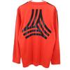 Adidas Back Print Football Long Sleeve Wear O Orange 3 Lines Men's Used