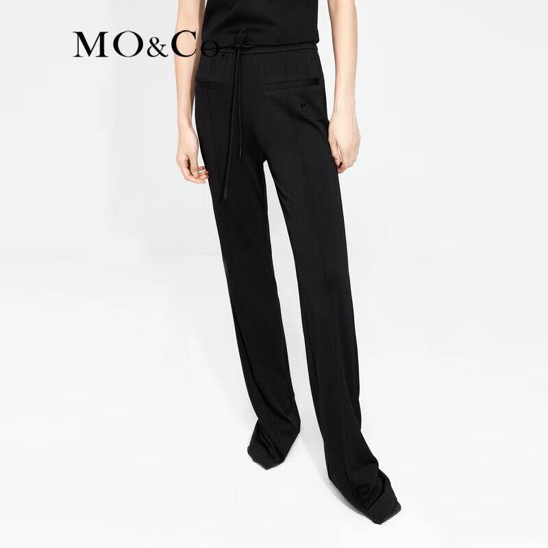 MO&Co. Women's High-Waist Drawstring Flared Pants