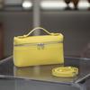 The First Layer Of Granular Calf Leather Is The Second Generation Of Thickened Hardware, Corn Tooth Zipper, Fashionable Lunch Box Bag, And One