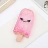 1/4Pcs Ice Stick Stress Relief Toy Smiling Ice Cream Squeeze Toy Slow Rising Clear Glitter Ice Stick Fidget Toy Decompression Relaxation Tool