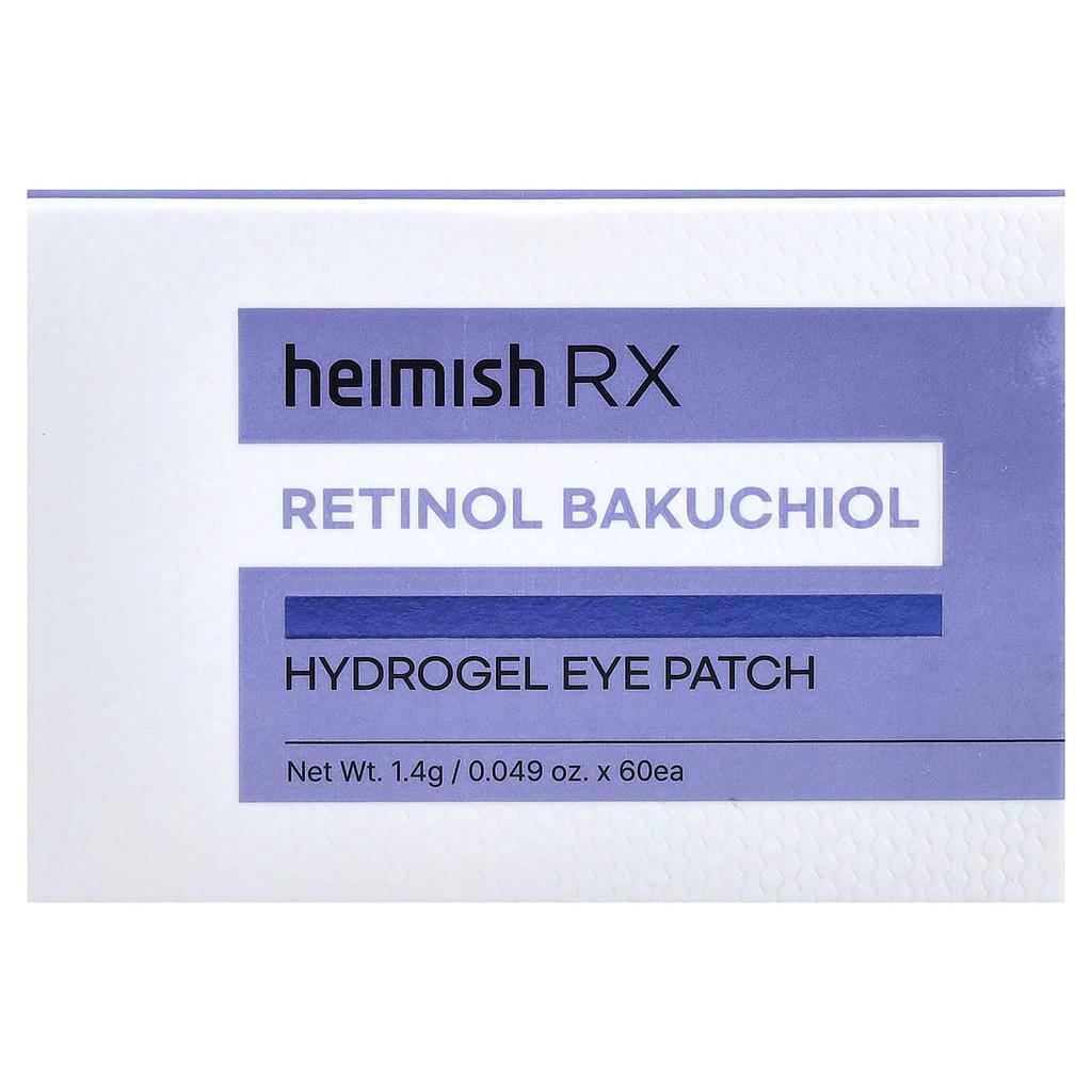 Heimish, RX, Retinol Bakuchiol Hydrogel Eye Patches, 60 Sheets, 1.4g (0.049oz) Each